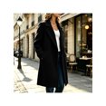 thumbnail image 6 of Zynoxe Womens Jackets With Side Pockets Classic Notched Lapel Button Winter Jackets for Women Relaxed Mid‑Length Long Sleeve Coat Versatile Solid Color Casual Overcoat S, 6 of 7