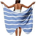 thumbnail image 3 of NSLGXD Sortie de Plage pour Femmes, Paréo Tendance à Rayures Imprimées, Sorties de Plage d'Été à Bretelles Spaghetti, Robe de Plage pour Maillot de Bain, Bleu Pâle, Sorties de Plage, Taille P-5TG, 3 of 10