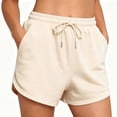 thumbnail image 2 of Admvng Womens Shorts Elastic Waist Drawstring Casual Comfy Running Shorts with Side Pockets for Gym Loungewear, 2 of 6