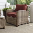 thumbnail image 2 of Pemberly Row Chaise de Patio en Osier Brun et Sangria, 2 of 7