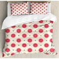 thumbnail image 3 of Retro Duvet Cover Set, Spring Season Inspired Colorful Mixed Geometric and Floral Motif in Pastel Tones, Decorative 2 Piece Bedding Set with 1 Pillow Shams, Twin Size, Multicolor, by Ambesonne, 3 of 3