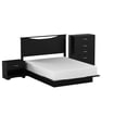 thumbnail image 4 of Bowery Hill Laminated Particleboard Pure Black 4 Piece Full Bedroom Set Requires Assembly, 4 of 6