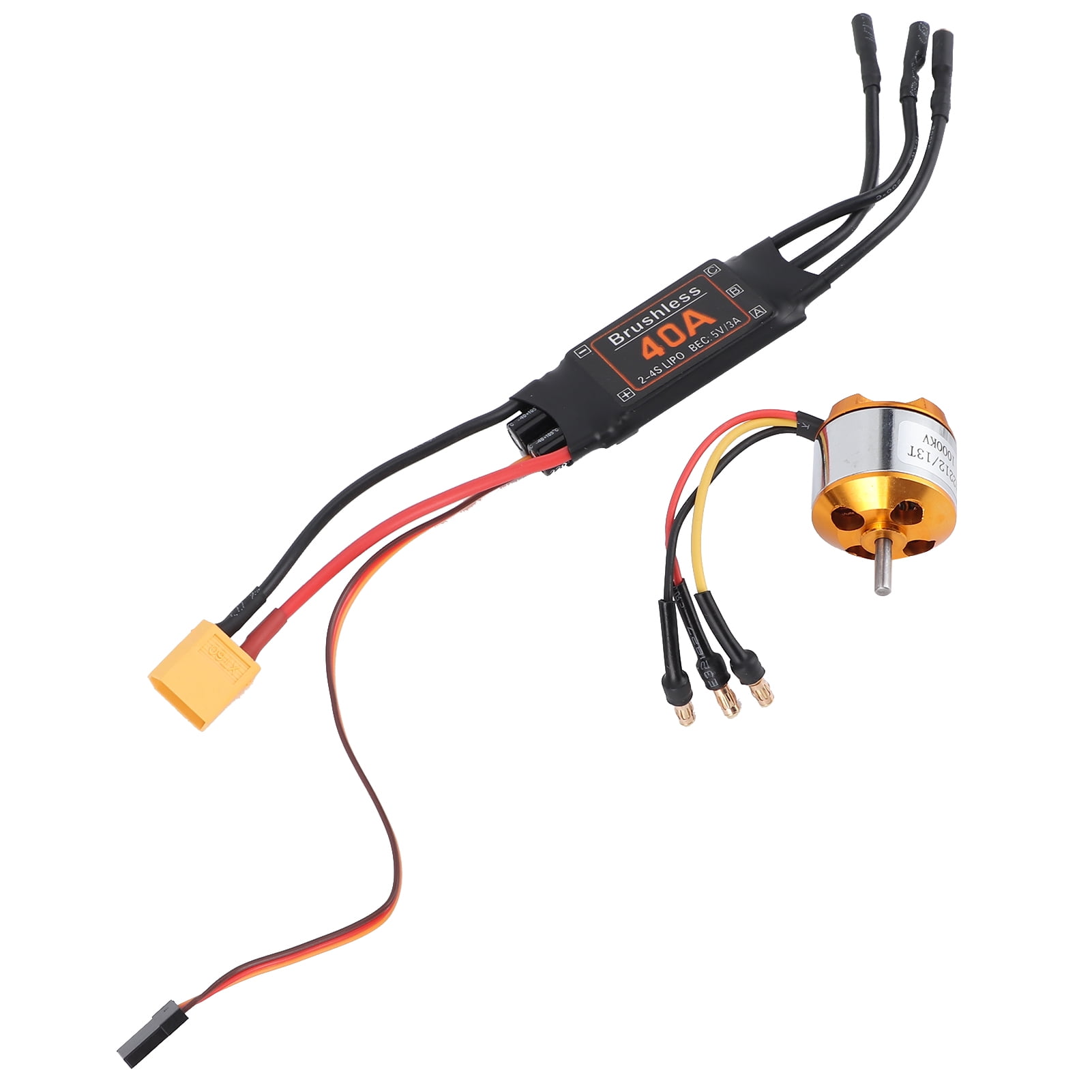 RC Drone Motor Kit,2212 1000KV Motor 40A Brushless ESC Set Accessories for RC Drone Helicopter FPV Model