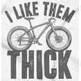 thumbnail image 2 of I Like Them Thick Fat Tires Cyclist Plus Size Crewneck Graphic Tee Shirt Brisco Brands 2X, 2 of 5