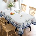thumbnail image 6 of Summer Flowers Tablecloth Waterproof, Blue Floral Vase Bordered Rectangle Table Cloth, Washable Table Cover for Kitchen Dining Party Decor (60×84 Inch), 6 of 6