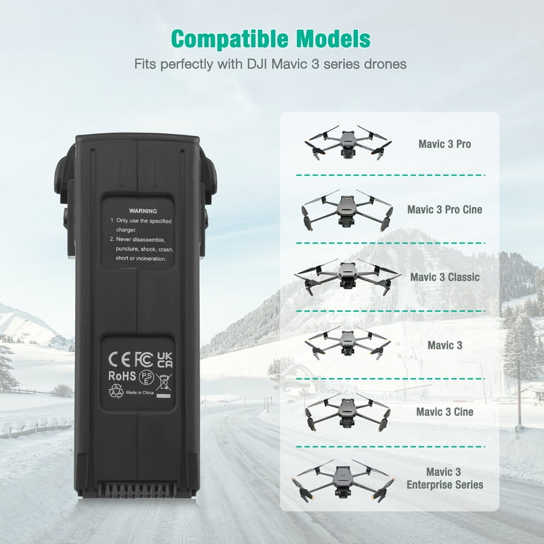 2-Pack for DJI Mavic 3 Battery, 15.4V 5.0Ah Intelligent Flight