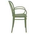 thumbnail image 5 of Compamia Victor XL Resin Outdoor Arm Chair Olive Green, Set of 2, 5 of 7