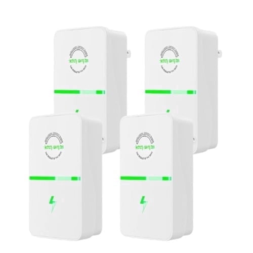 Energy Saving Device, Power Saver Box for Home, Voltage Stabilizer Plug, 90V-250V, 30KW, US Plug, 4 Pack By EKIDAZB