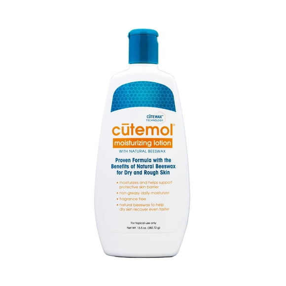 Loción hidratante Cutemol - Loción hidratante diaria - Sin fragancia y no grasa - Hidrata, protege y alivia la piel seca - 13.5 oz