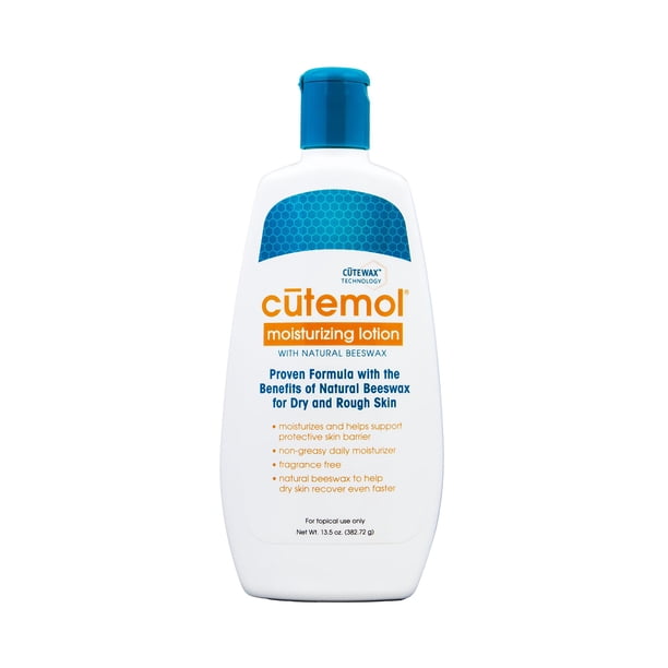 Loción hidratante Cutemol - Loción hidratante diaria - Sin fragancia y no grasa - Hidrata, protege y alivia la piel seca - 13.5 oz