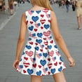 thumbnail image 6 of Light Royal Blue Boy Girl Kids Girl Boy Going Out Sleeveless Dresses for Kid Boat Neck Usa Independence Day Graphic Midi Slimming Tunic Sequin Sparkle Glitter Summer Fall 2025 Clothes 3 Years, 6 of 6