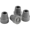 Carex Heavy Duty Synthetic Rubber Quad Cane Tips 5/8" Mobility Aids for Seniors, Gray, 4 Count