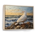 thumbnail image 2 of Designart "Soaring Over the Sea Seagull in Flight II" Animals Floater Framed Canvas Wall Art, 2 of 7