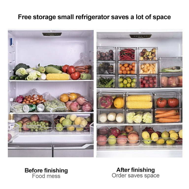 Stackable Bins: Elabo Food Storage Containers Fridge Produce Saver