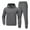 Dark Gray, variant on APEXFWDT Men's 2-Piece Athletic Set Sweatsuit Zip-Up Hoodie Jacket & Jogger Pants Tracksuit Versatile Activewear,L,Army Green