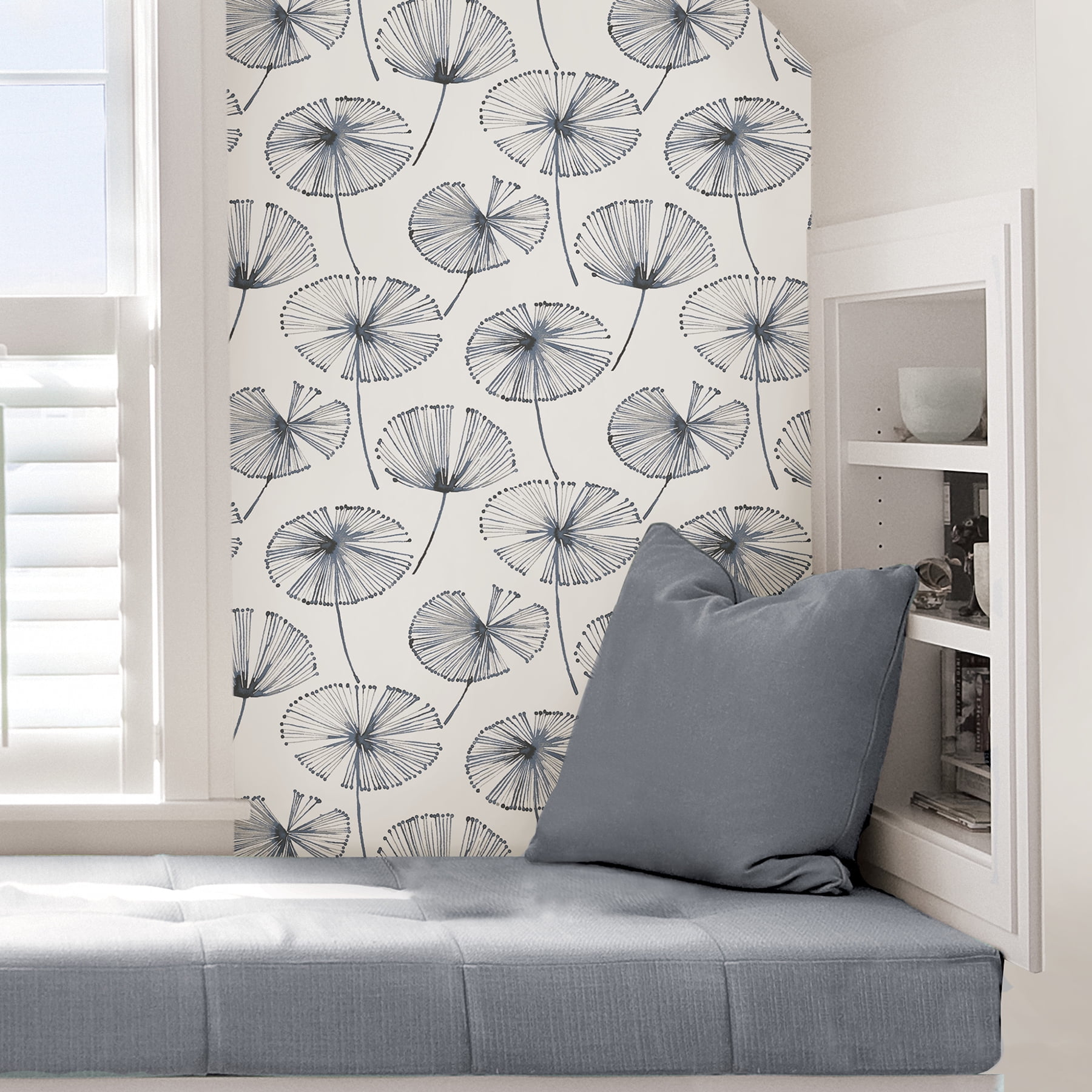 NuWallpaper Aya Vinyl Peel And Stick Wallpaper, 216-in by 20.5-in, 30.75 Sq. ft. 1 count