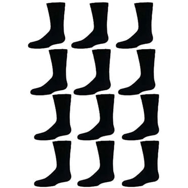 Diamond Star Men's Diabetic Ankle Socks - 3 Pairs Black - Non-Binding, Moisture Wicking, Circulatory Health