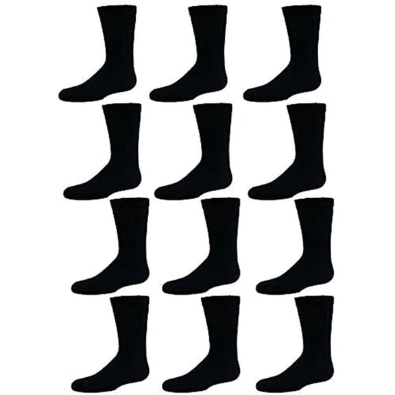 Yacht & Smith Children & Kids Wholesale Bulk Sports Crew, Athletic Case Pack Socks, by SOCKS'NBULK (12 Pairs Navy, Kids 6-8 (Shoe size 4-7.5))