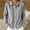 Gray, variant on Women's Waffle Knit Button Down Shirt Collar Long Sleeve Casual Shacket Loose Blouse White XL