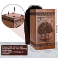 thumbnail image 4 of Urna funeraria ysnn hecha a mano en madera con forma de árbol de la vida, 270 ml, 4 of 7