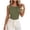 #2Army Green, variant on MYAOYINo Boundaries Womens Solid Sleeveless Tank Top Slim Fit Crew Neck Casual Wear