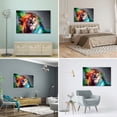 thumbnail image 3 of Cuadro Decorativo León De Colores Canvas Revolution  Cuadro 90 x 60 cm, 3 of 5