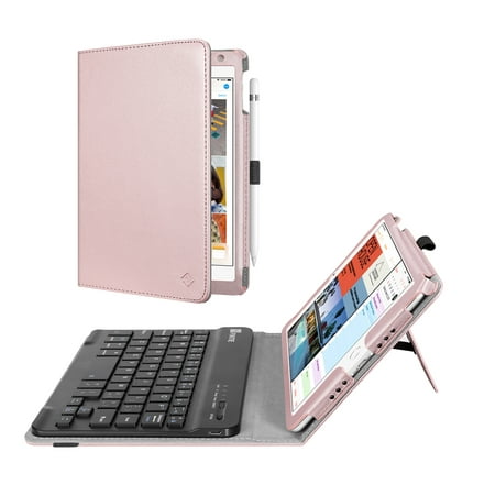 Fintie iPad mini 4 2015 / mini 5th 2019 Case - Folio Stand Cover with Removable Bluetooth Keyboard, Rose (Best Ipad Mini Keyboard 2019)