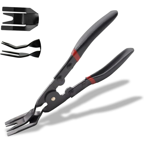 2 in 1 Clip Pliers, Car Trim Clip Removal Pliers Tool, Panel Clip Plier, Clip Remover Plier for Removing Door Panels and Decorative Molding(Black)