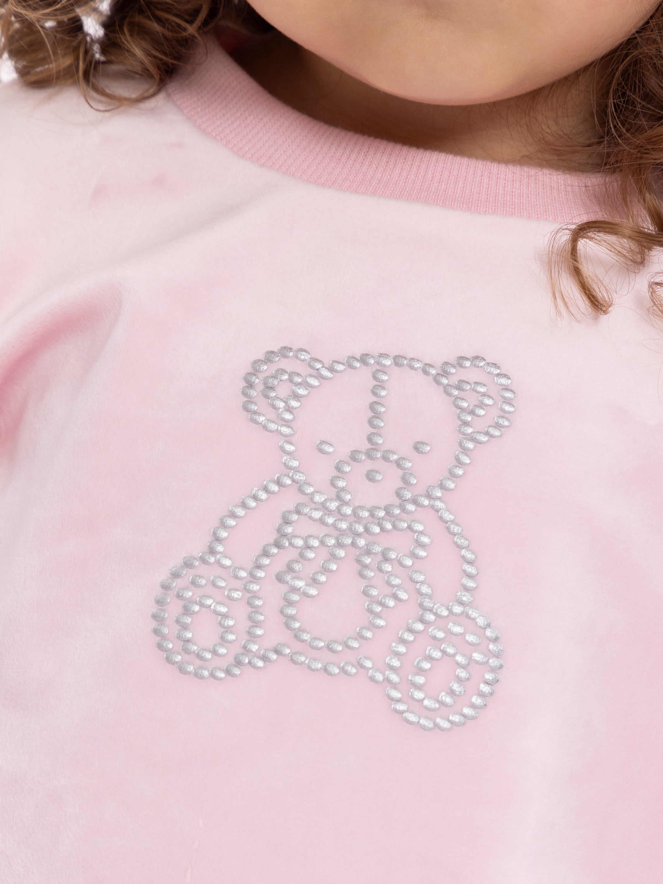 Wonder Nation Toddler Girls Embellished Velour Sweatshirt and Flare Pants Set, 2-Piece, Sizes 12M-5T