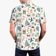 thumbnail image 3 of Balery Travel1 Printed Men’s Short Sleeve Polo Shirt, Midweight Men's Shirt,Golf Polo shirts -Large, 3 of 8