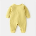 thumbnail image 4 of Hwmodou Baby Bodysuits Girls Cotton Blend Romper Zipper Long Sleeve Romper Jumpsuit Fall Winter Cute Baby Outfits,3-6M, 4 of 9