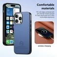 thumbnail image 3 of Case Designed for iPhone 13, Fabric Texture Back +TPU Frame, Luxury Ultra Slim Shockproof Drop Protective Lightweight Anti-Slip Anti-Scratch Back Case Cover for iPhone 13, Blue, 3 of 9