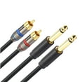 thumbnail image 3 of Cable de interconexión de Cable de Audio de 6,5mm y 6,35mm a RCA, Cable adaptador de línea de conexión macho a macho, 4,9 pies para, 3 of 7