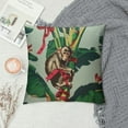 thumbnail image 2 of Shiartex Pillow Throw Cover Monkey Cushion Case Floral Pattern Pillowcase Guarana Tree Cream  Fabric Modern Sofa Home Décor Animals Pillows White, 2 of 5