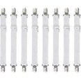 thumbnail image 1 of 8pcs (60cm To 200cm) Adjustable Fitted Sheet Bed Sheet Tensioner, Adjustable Tensioners, Fits All Beds And Mattresses, White, 1 of 5