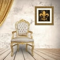 thumbnail image 3 of Rhyan, Vivien 26x26 Gold Ornate Wood Framed with Double Matting Museum Art Print Titled - Scripted Gold Fleur de lis Border I, 3 of 4