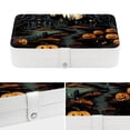 thumbnail image 4 of Halloween Portable PU Leather Earring Holder Storage Box Display Case with Removable Compartment, 4 of 6