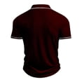 thumbnail image 5 of Fewfanhot Men's Ribbed Knit Collared Short Sleeve Top, Casual Button Placket Shirt with White Trim, Breathable Summer Tee Tops, S-2XL, 5 of 8