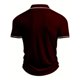 thumbnail image 5 of Camisas Casuales de Manga Corta de los Hombres de 3 Botones con Collar de Solapa, Blusa de Verano Transpirable, 5 of 9