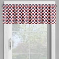 thumbnail image 2 of Ambesonne Geometric Valance Pack of 2, Red Circles Rounds, 54"X12", Navy Blue Red and White, 2 of 5