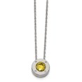thumbnail image 1 of Stainless Steel Polished CZ November Birthstone Necklace 20in, 1 of 3