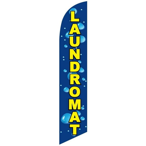 Laundromat Feather Banner Swooper Flag, Replacement Flag Only