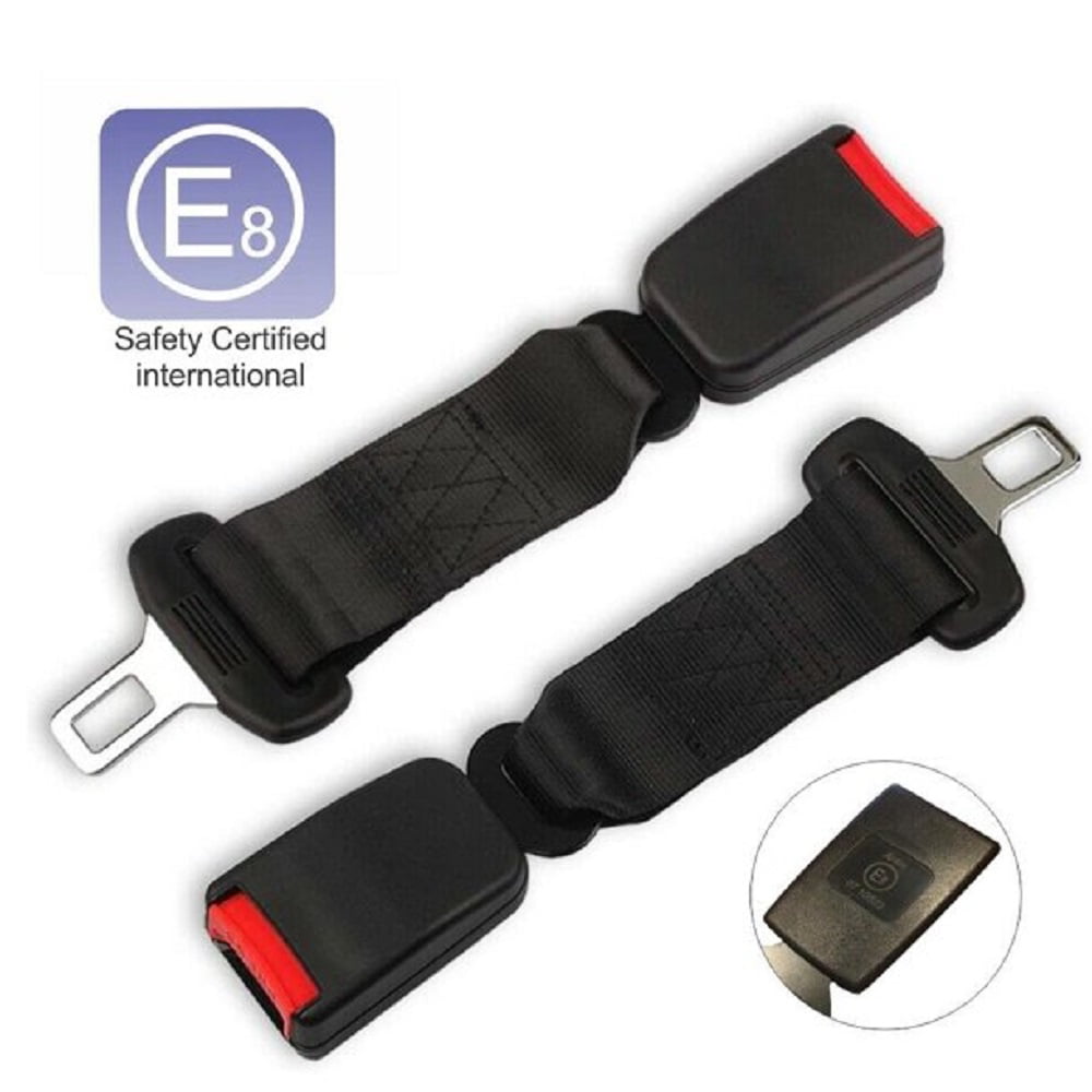 Black Audi A4 Seat Belt Extension Adds 5" E4 Safety Certified Rigid 