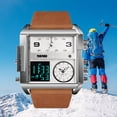 thumbnail image 4 of Reloj de cuarzo de moda de cuero PU Reloj de hombre de moda de zona horaria múltiple con cronómetro Hugtrwg Para estrenar, 4 of 9