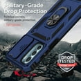 thumbnail image 5 of for Moto G Stylus 5G 2022 Case with Slide Camera Cover HD Screen Protector [Military Grade Drop Tested] Magnetic Ring Holder Kickstand Protective Phone Case for Motorola Moto G Stylus 5G 2022, Navy, 5 of 18