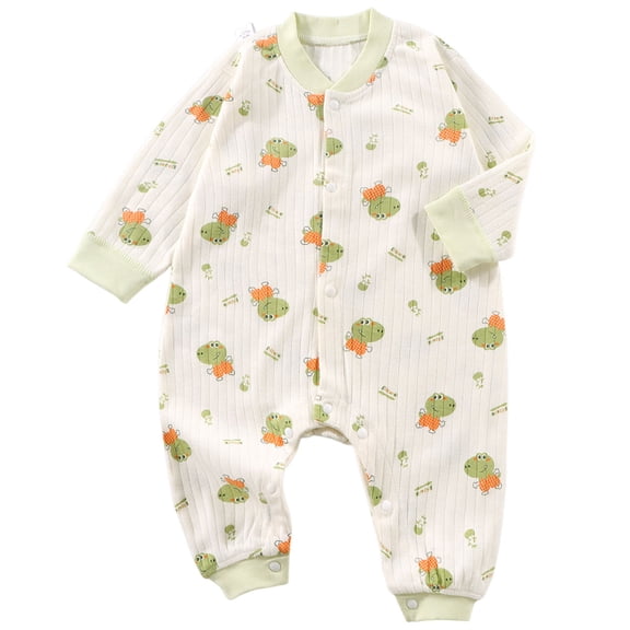 Wxirdiow Baby Winter Clothes Newborn Newborn Infant Baby Girl Clothes Fall Winter Long Sleeve Jumpsuit Romper Bodysuit Baby Outfits Light Green Size,12-18 Months