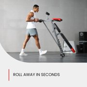 Finer Form Multi-Functional FID Weight Bench for Full All-in-One Body Workout – Hyper Back Extension, Roman Chair, Adjustable Ab Sit up Bench, Incline Decline Bench, Flat Bench
