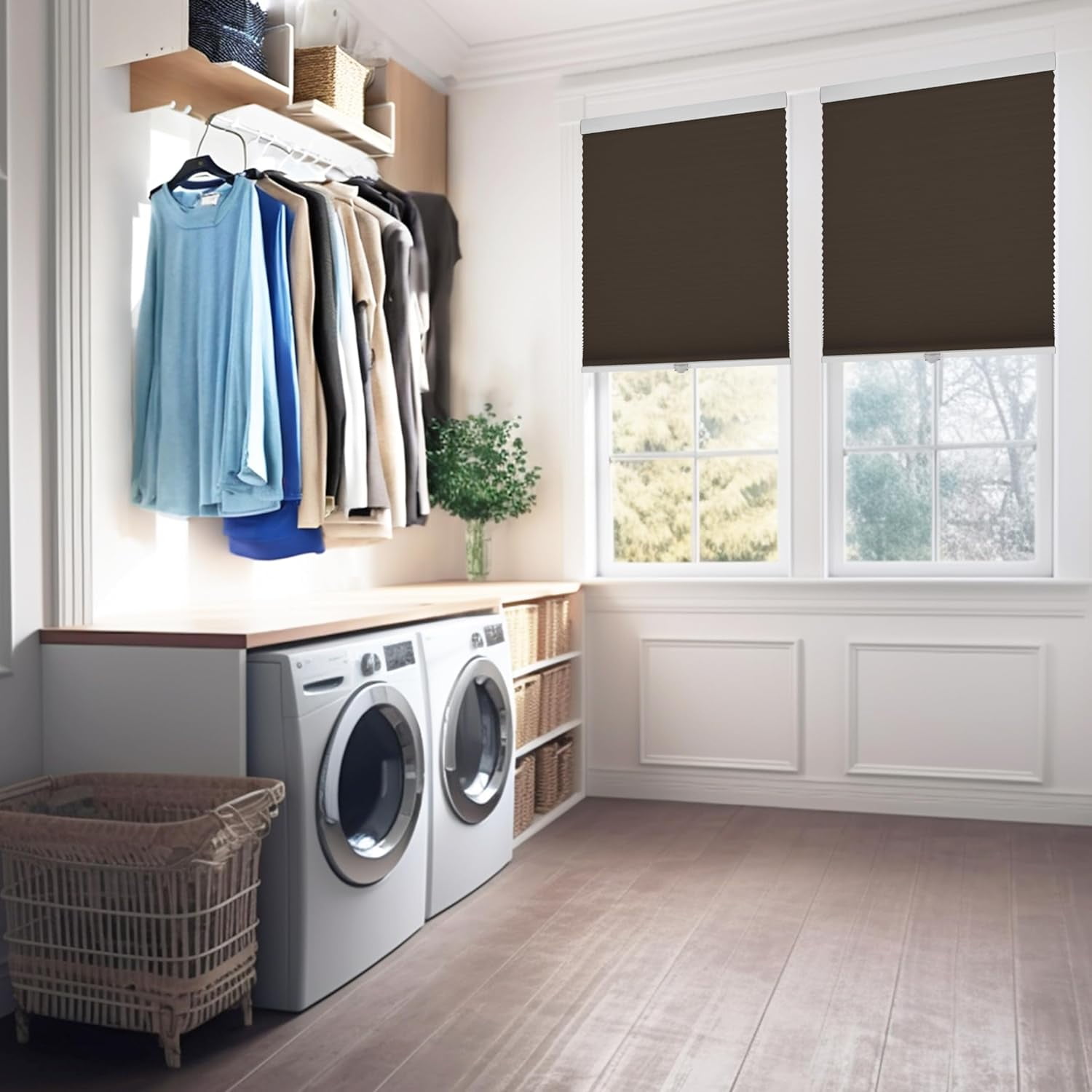 Chicology Brown Cordless Blackout Cellular Shades 24.25 in. W x 48 in. L