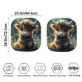 thumbnail image 3 of Yuyamidu Highland Cow Automotive Windshield Sunshades 2 PCS Flower Car Windshield Cover Accessories Adorable Car Sun Shade for Windshield for Sedan SUV Truck, 3 of 5