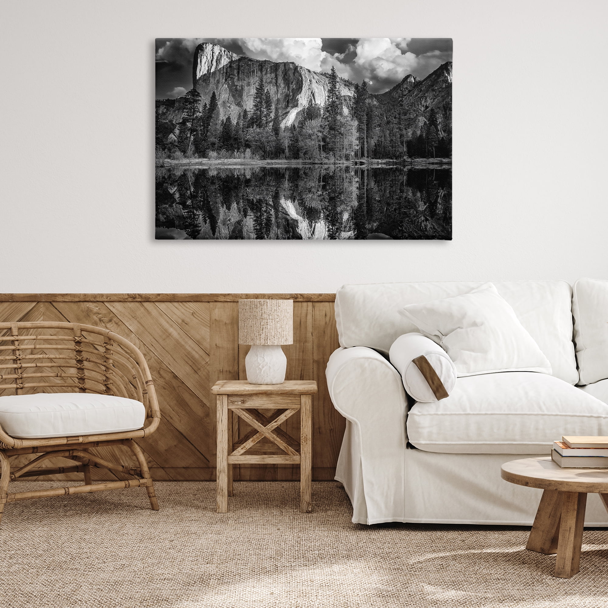 Stupell Industries Forest Trees Lake Reflection Landscape & Nature Photography Wrapped Canvas Art Print Wall Art, 45 x 30
